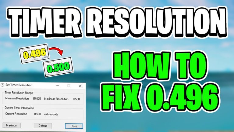 how to fix timer resolution?